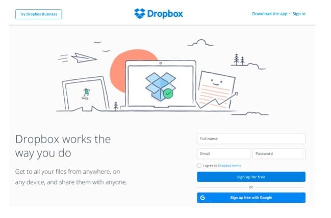 Dropbox has a simple but effective approach that works well