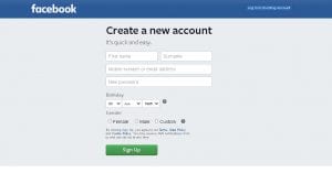 Create a Facebook account