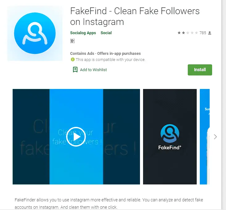 Instagram audit tools - Fake Find