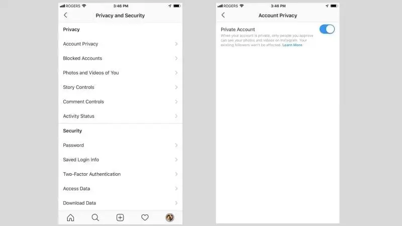 How to use Instagram - Make your Instagram profile private