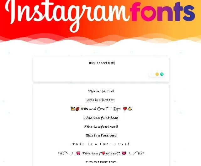 Instagramfonts.com Instagram Fonts Generator