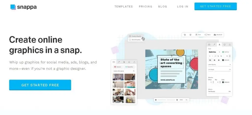 Free image creation tools - Snappa