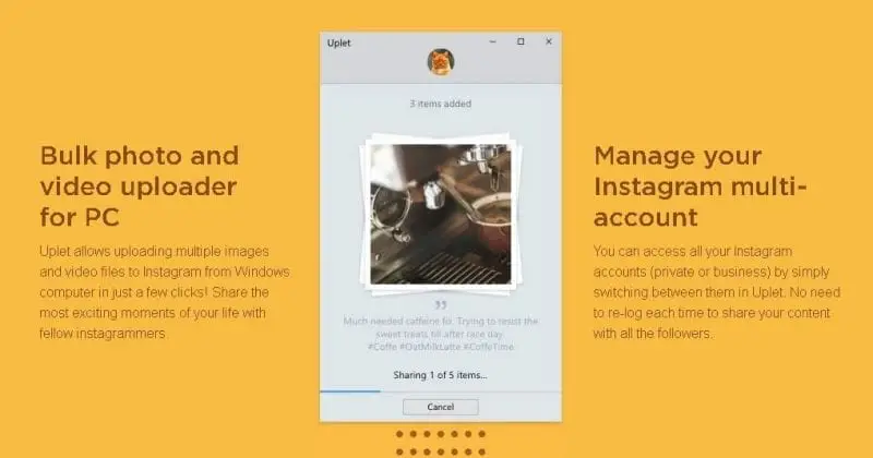 Uplet - A great tool for posting on Instagram
