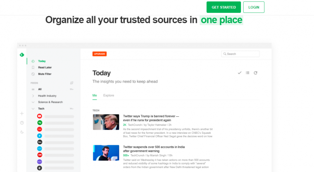 Feedly is one of the more popular digital marketing tools.