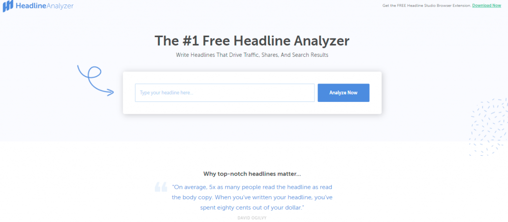Headline Analyzer - one of our favourite social media marketing tools