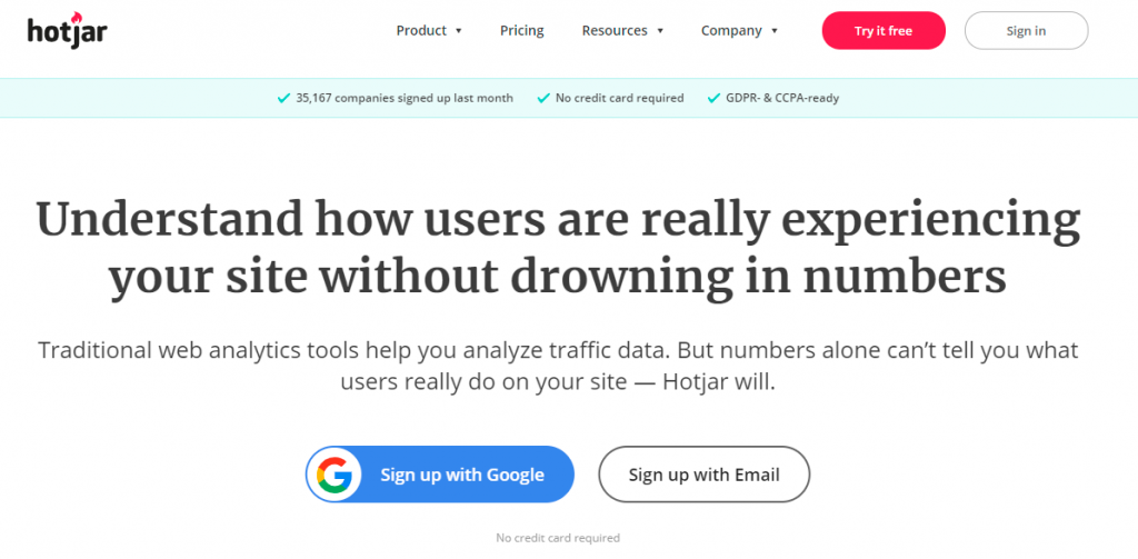 Hotjar is a great tool for testing your websites