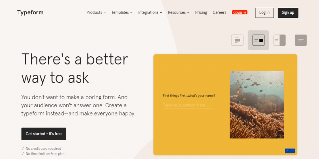 Typeform is one of the best social media management tools that let you create awesome quizzes